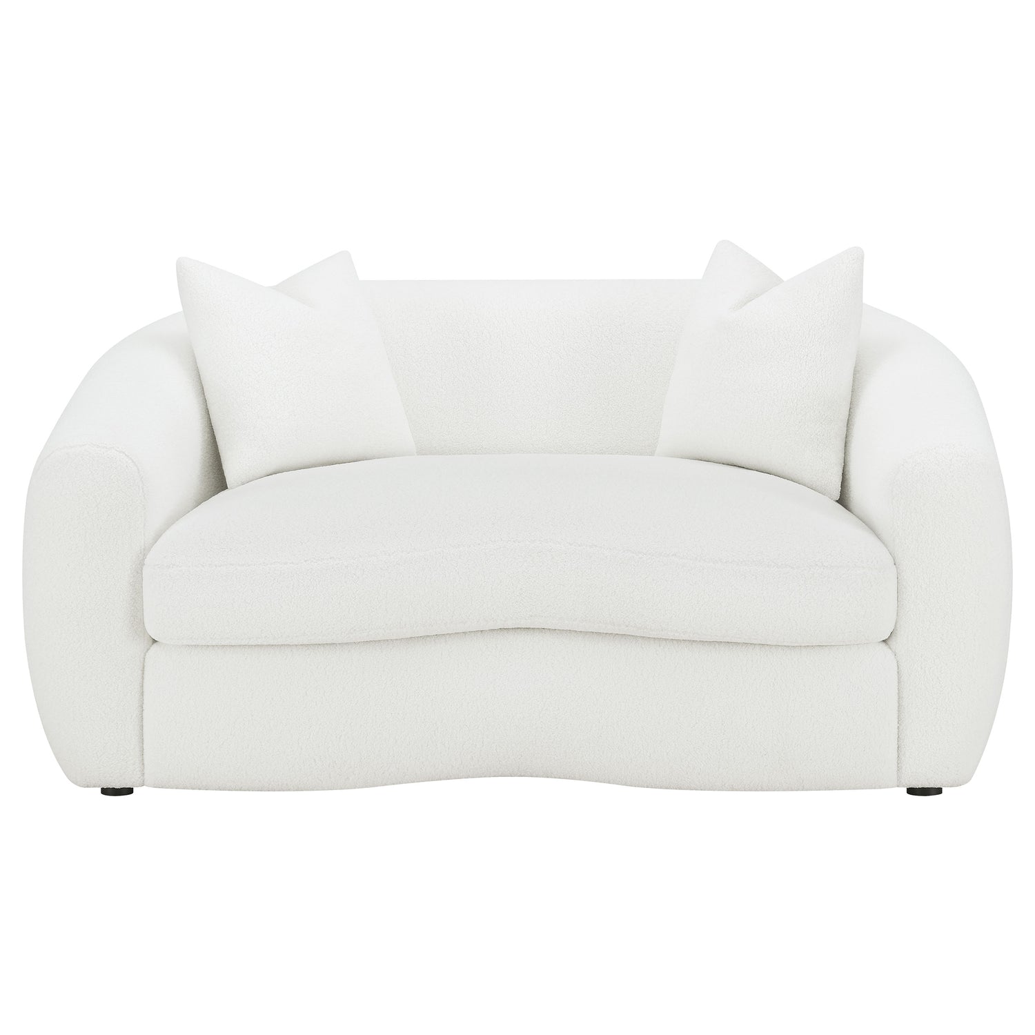 Loveseat - Isabella Upholstered Tight Back Loveseat White
