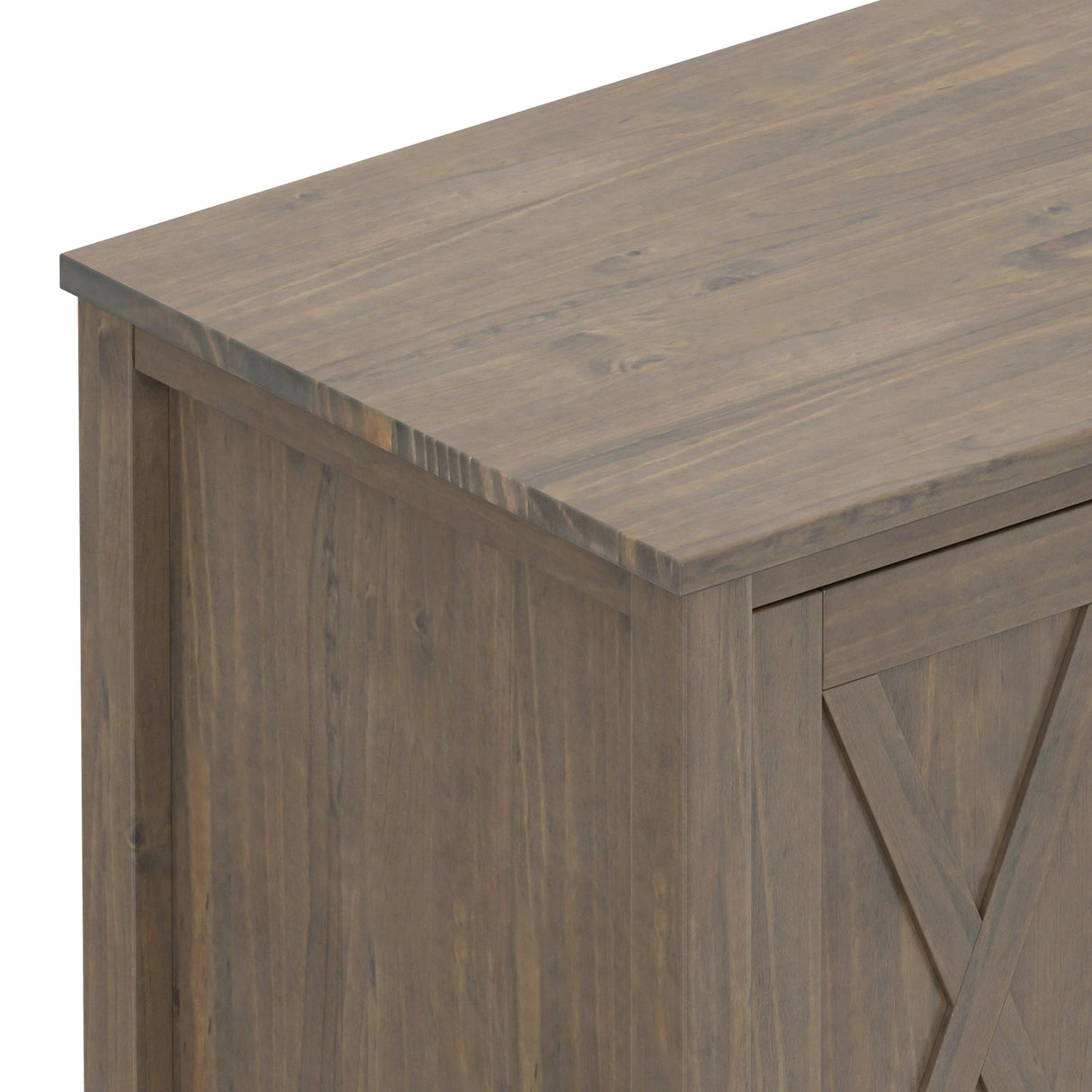Ela 72 inch Wide Solid Wood TV Stand in Smokey Brown For TVs up to 80 inches - sold by Home Elegance USA