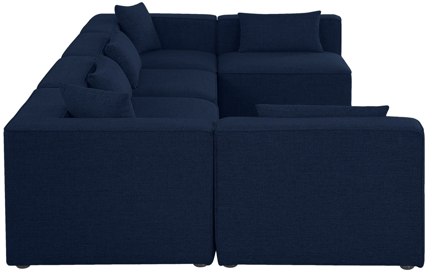 Cube - Modular Sectional 6 Piece - Navy | Home Elegance USA