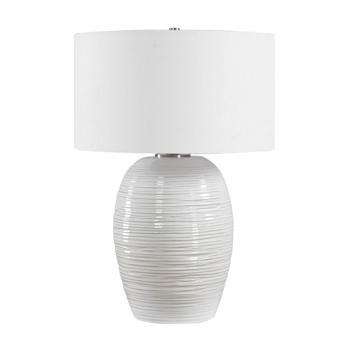 Alkman Table Lamp - White by Uttermost - View 4