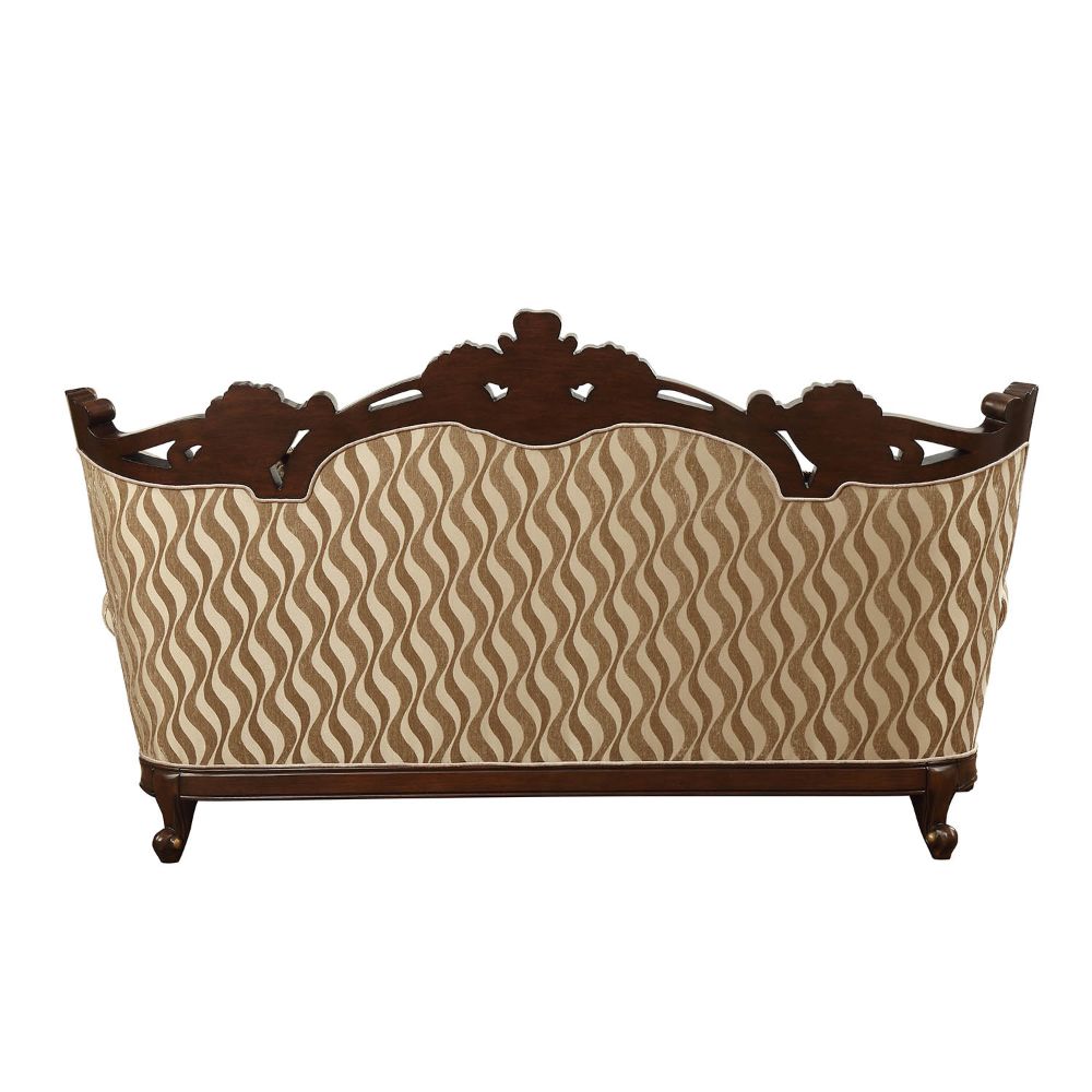 Acme - Shalisa Sofa W/7 Pillows(Same Lv01585) 51050 Fabric & Walnut Finish