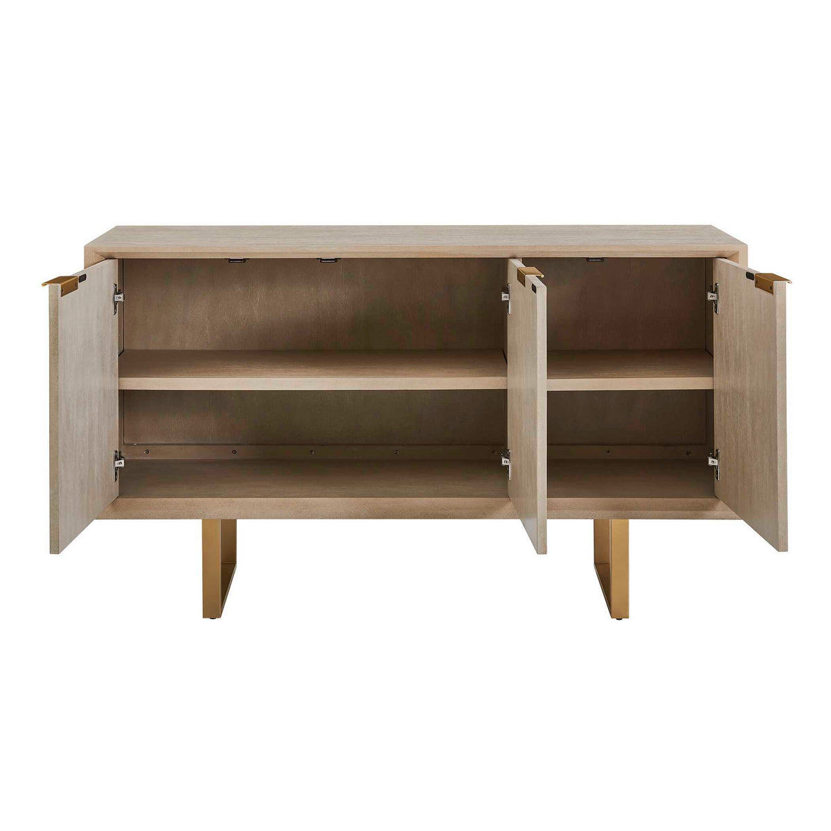 Maeva 3 Door Cabinet Light Wood - Light Brown by Uttermost - View 7