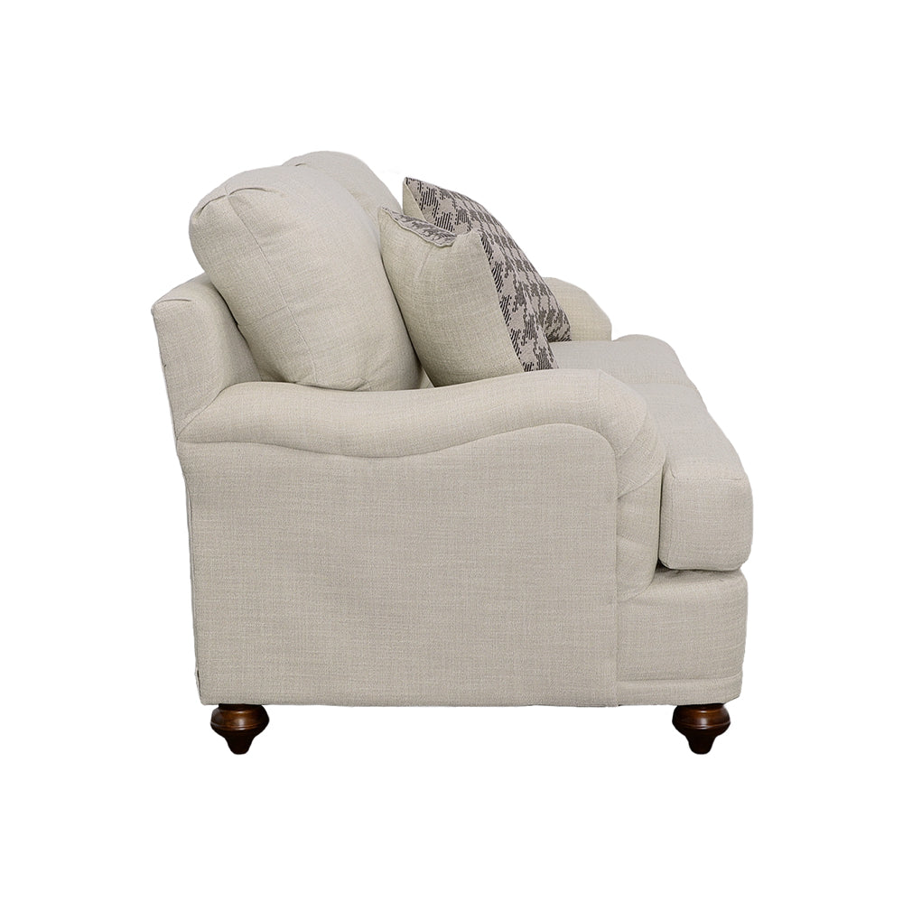 Loveseat - Glenn Cushion Back Loveseat Light Grey