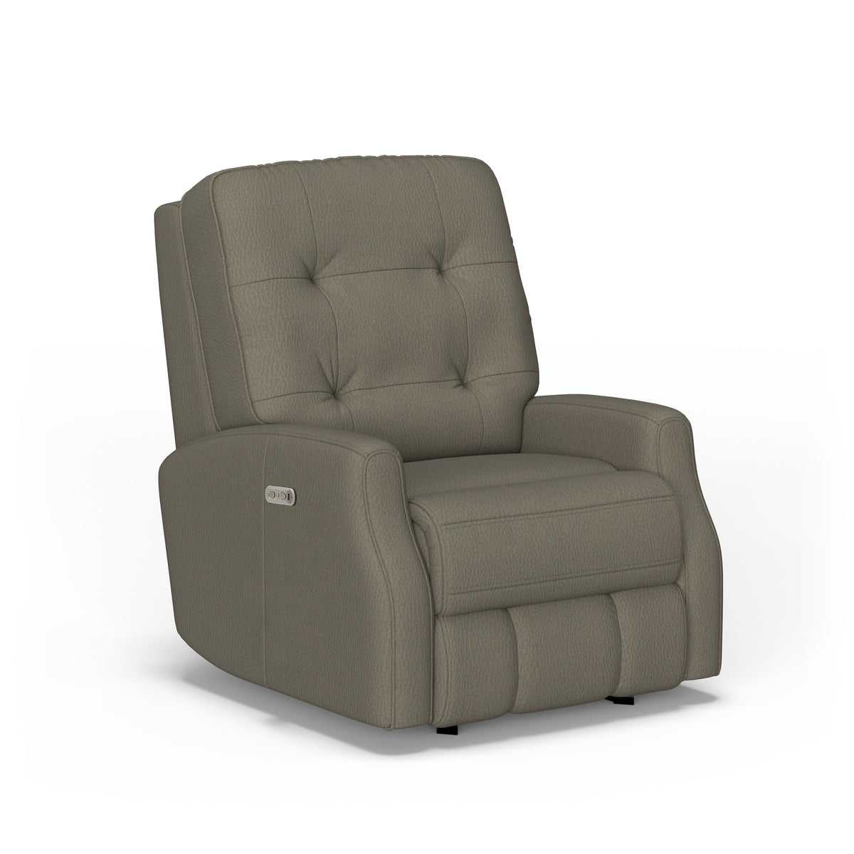 Devon Transitional Leather Power Rocking Recliner, Power Headrest | Flexsteel
