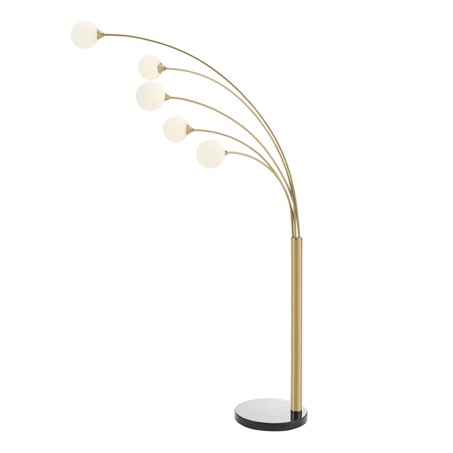 Anechdoche 5 Lights Gold And White Floor Lamp | Finesse | Home Elegance USA