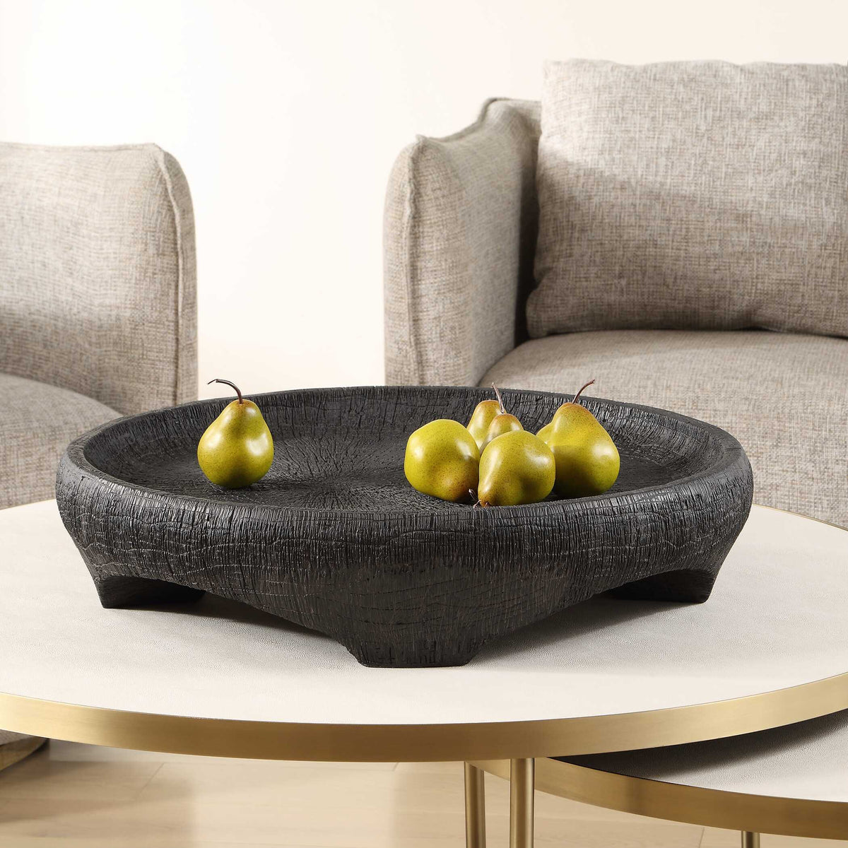 Resonance Indoor-Outdoor Resin Bowl - Black by Uttermost - View 2