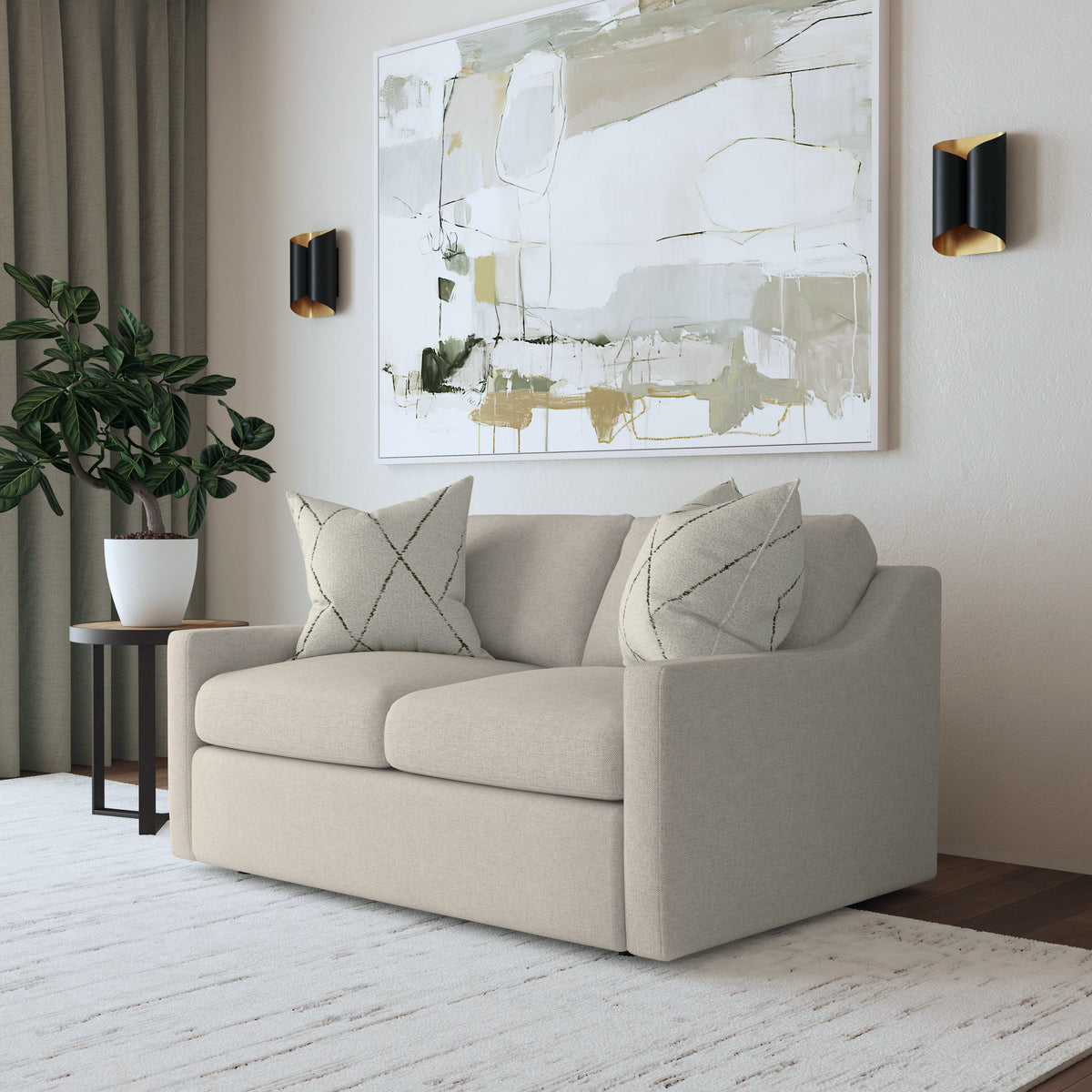 Sky Fabric Upholstered Loveseat | Flexsteel