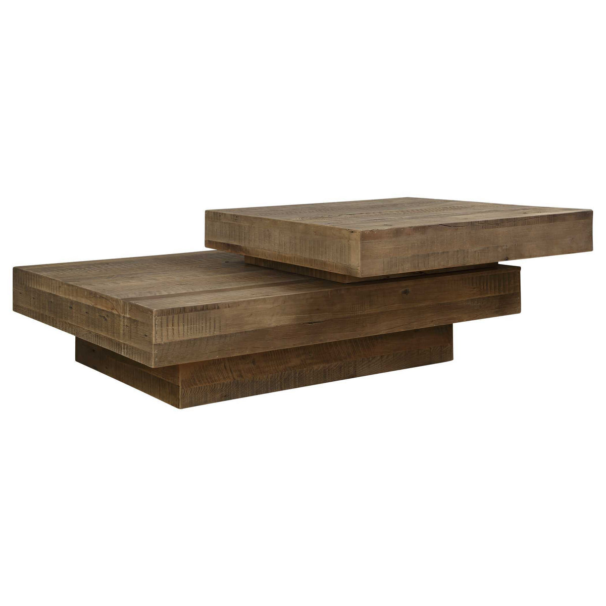 Rustic Planes Modern Coffee Table - Dark Brown by Uttermost - View 5