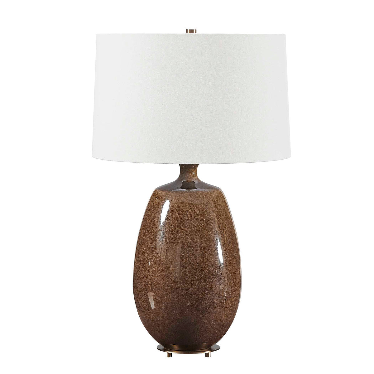 Vinson Glossy Table Lamp - Dark Brown by Uttermost - View 5