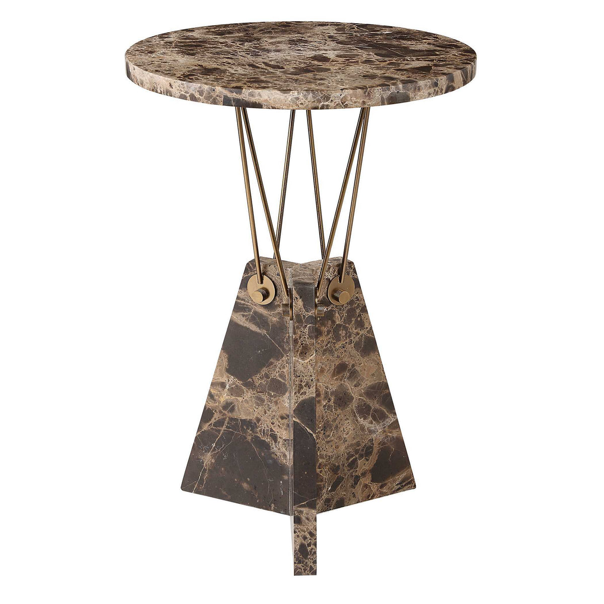 Levitate Marble Accent Table - Dark Brown by Uttermost - View 4