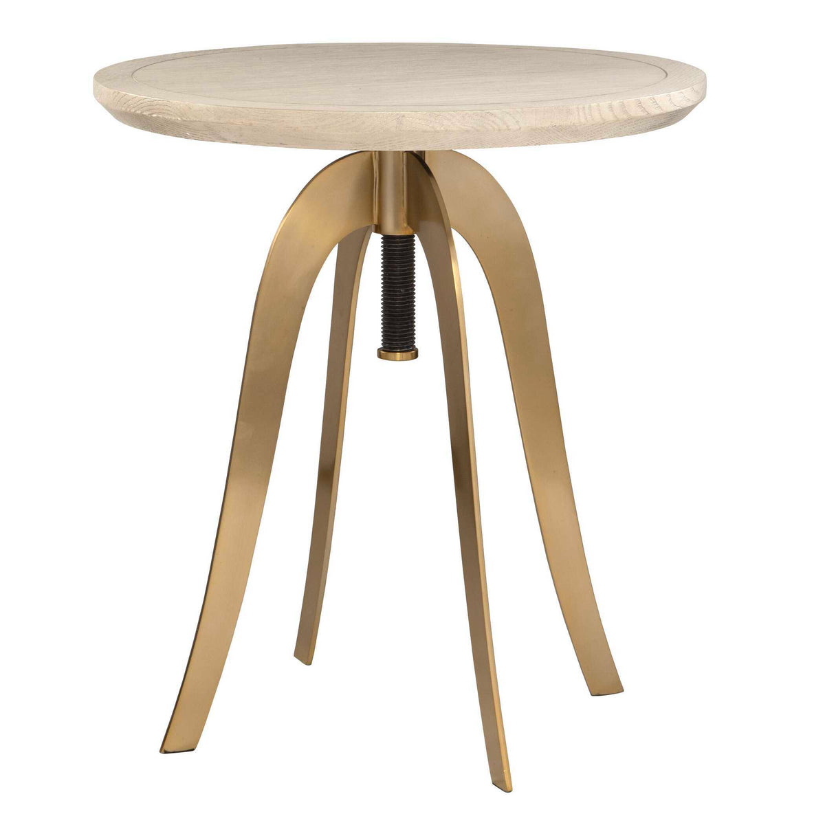 Alice Oak Adjustable Accent Table - Gold by Uttermost - View 1