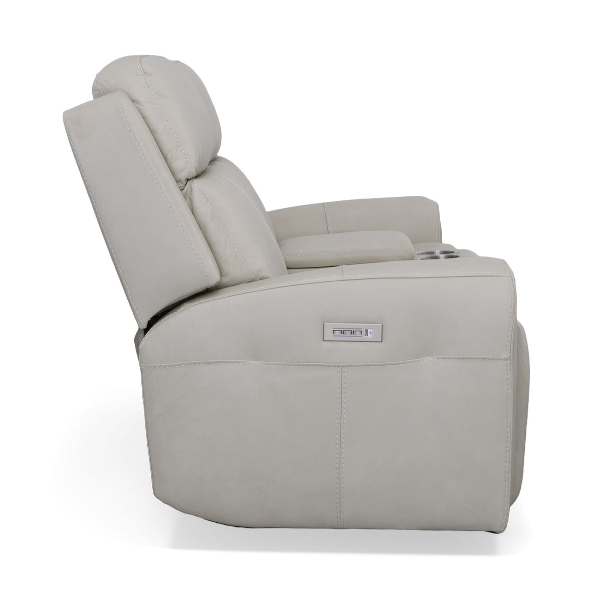 Barnett Power Reclining Loveseat With Console, Power Headrests & Lumbar - Timber | Flexsteel