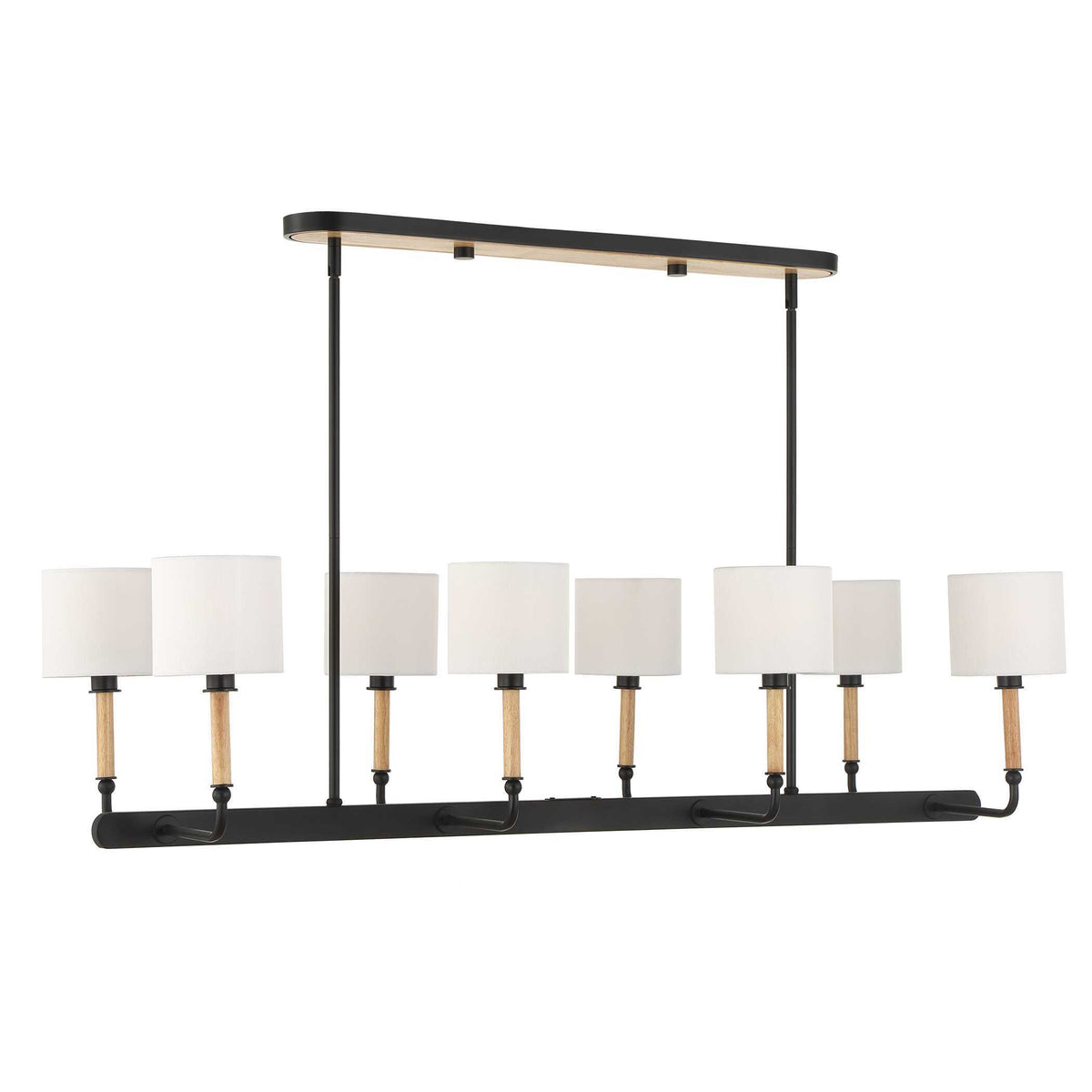 Franconia 8 Light Pendant - Black / White by Uttermost - View 5