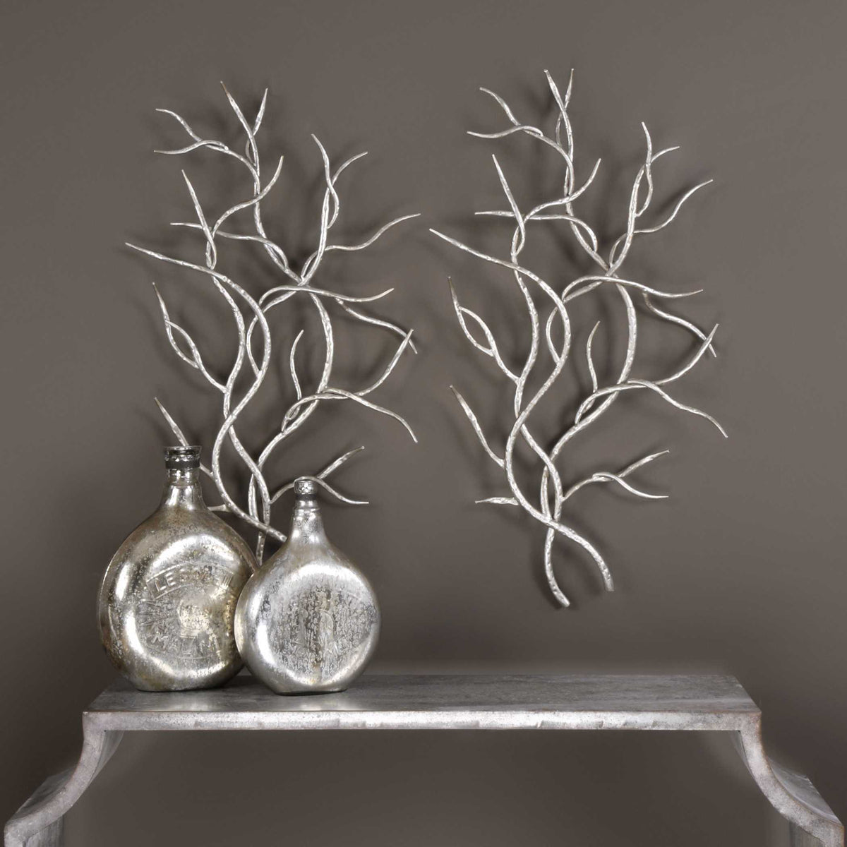 Silver Branches Wall Art (Set of 2) by Uttermost - View 2