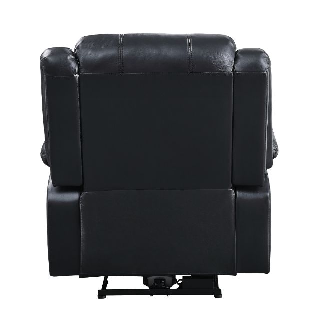 Acme - Zuriel Power Motion Recliner W/USB 52288 Black Synthetic Leather