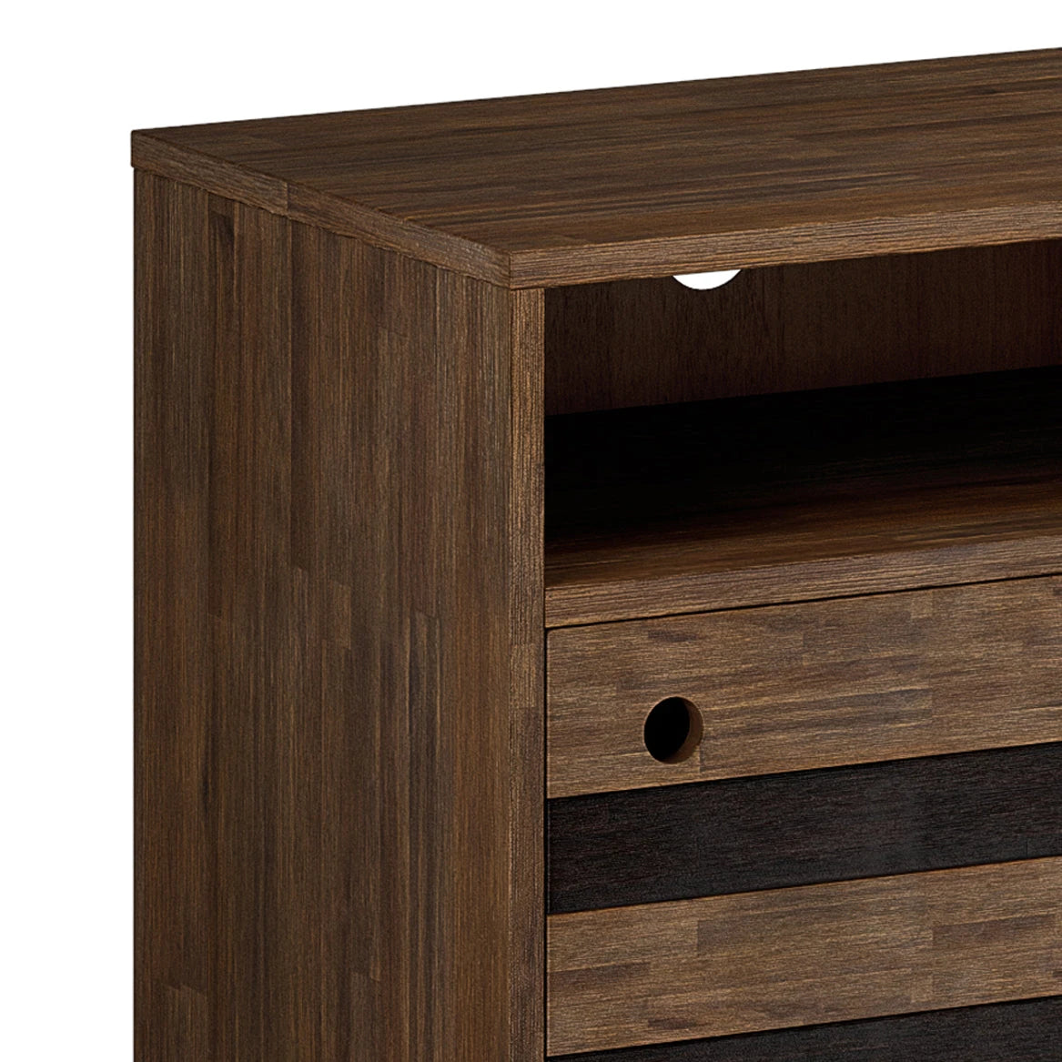 Clarkson - TV Stand - Rustic Natural Aged Brown - sold by Home Elegance USA