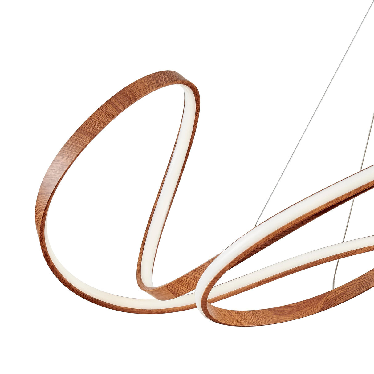 Lámpara de araña LED Moscú // Madera clara | Finesse