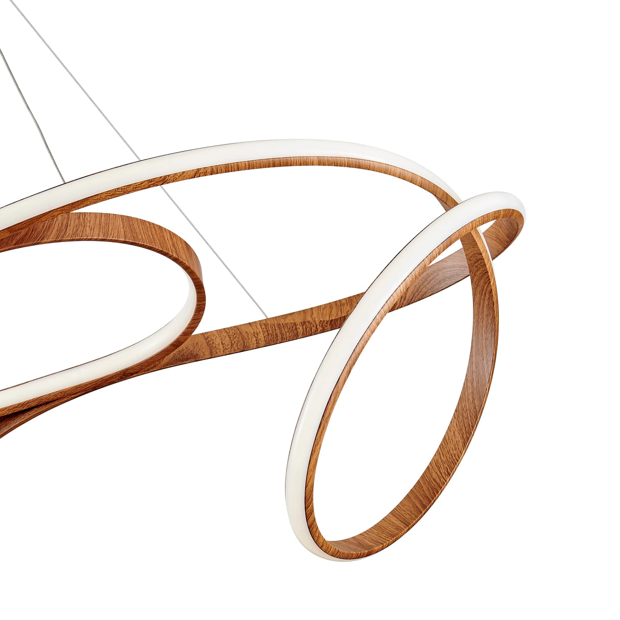 Lámpara de araña LED Moscú // Madera clara | Finesse