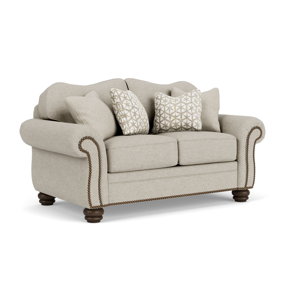 Bexley Fabric Loveseat, Nailhead Trim | Flexsteel