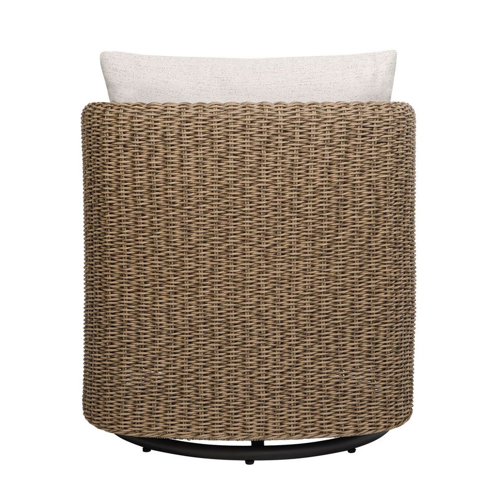 Cala Outdoor Swivel Rocking Chair - Light Brown | Uttermost