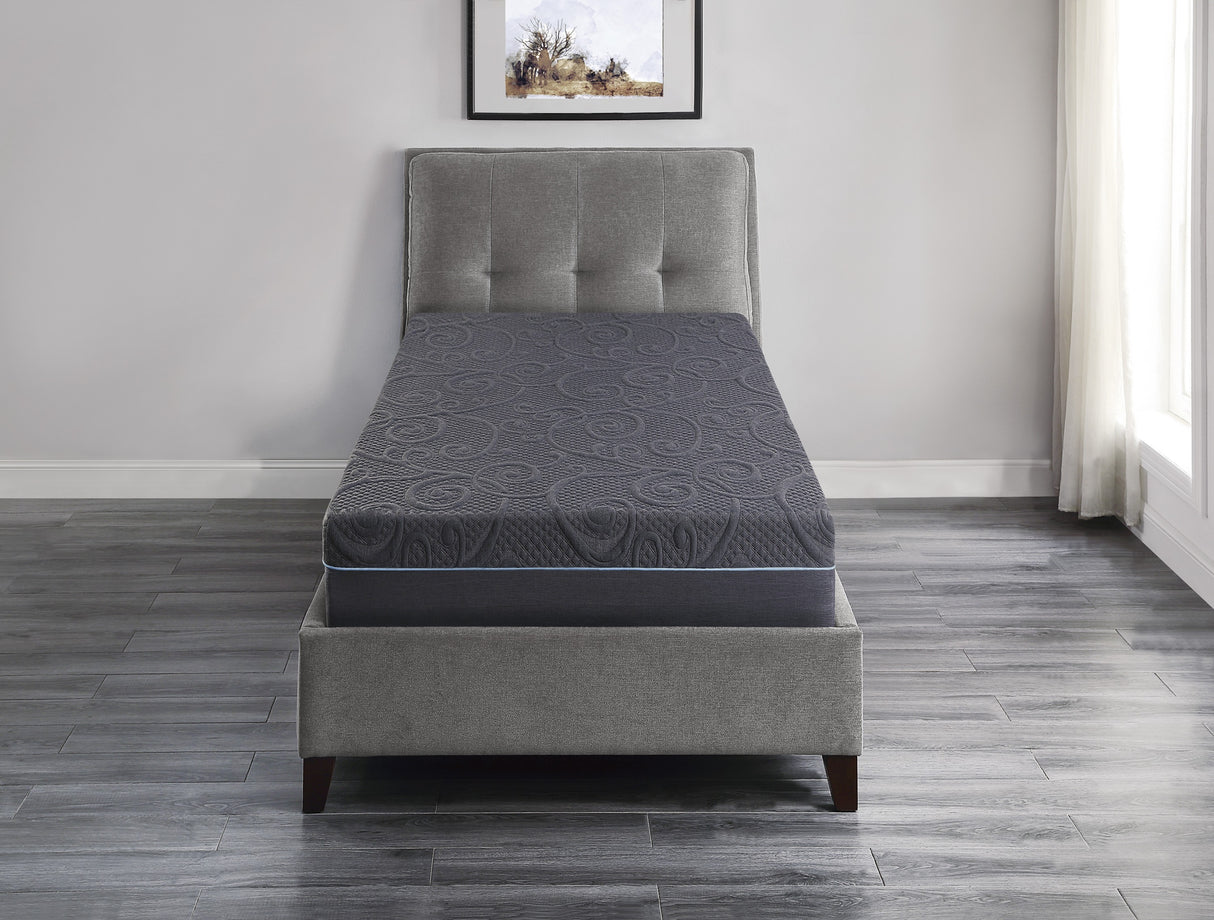 11-inch Twin Size Bed Mattress Gel-Infused Memory Foam Hybrid Mattress, Dark Gray, Mattress in a Box
