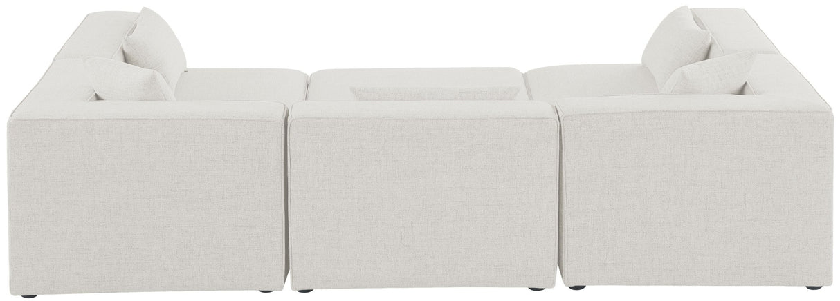Cube - Modular Sectional 6 Piece - Cream - Modern & Contemporary | Home Elegance USA