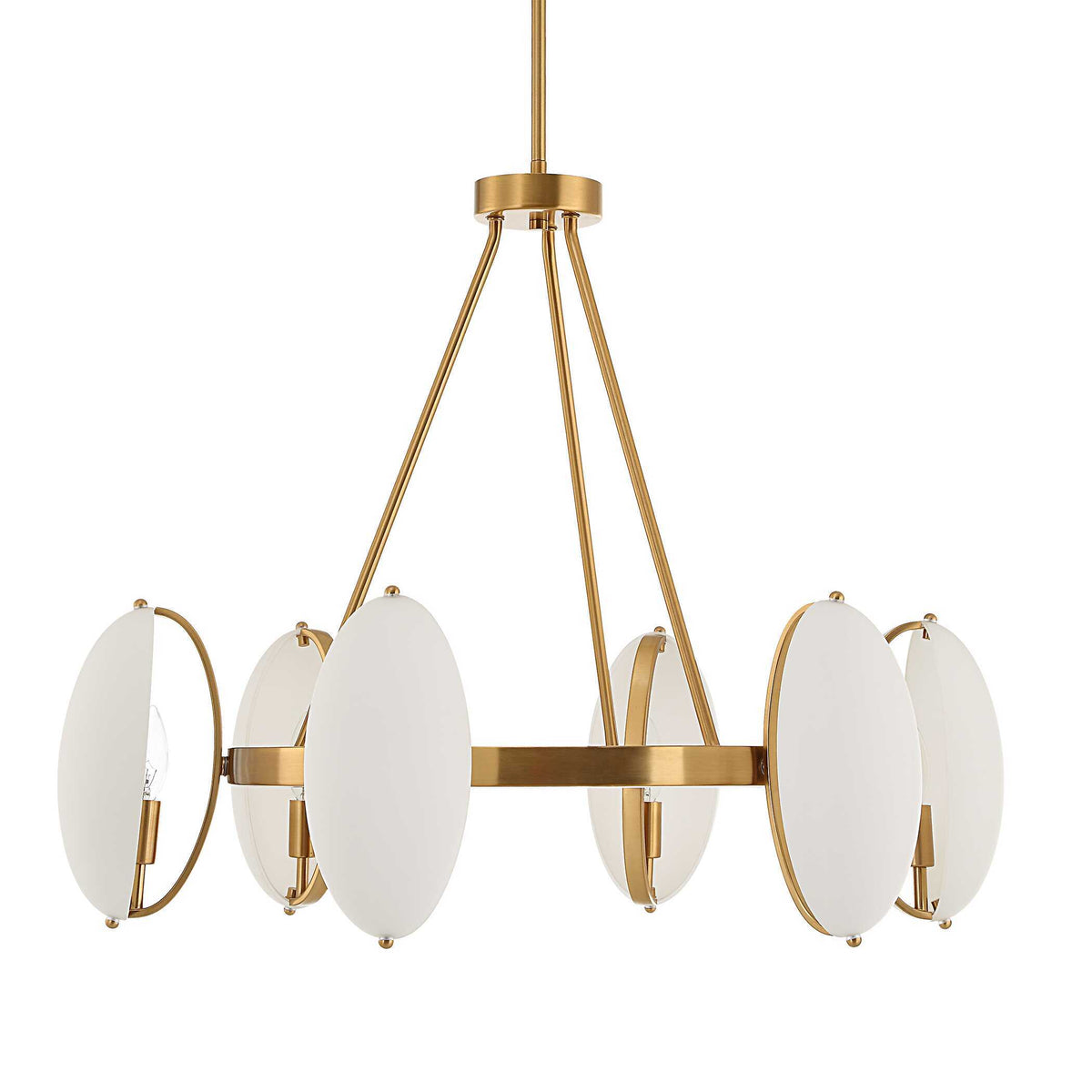 Oviform 6 Light Round Chandelier - Gold by Uttermost - View 3