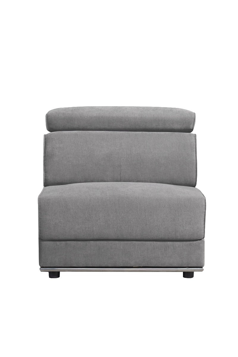 Alwin Modular - Armless Chair 53722 Dark Gray Fabric | Acme | Home Elegance USA