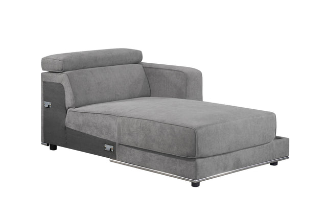 Alwin Modular - Rf Chaise 53723 Dark Gray Fabric | Acme | Home Elegance USA