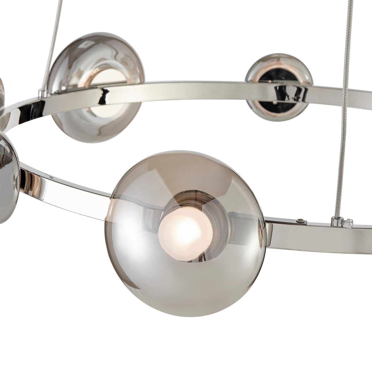 Orbis Halo Chandelier // Polish Nickel  | Finesse - Home Elegance USA