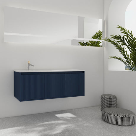 48" Floating Bathroom Vanity with Drop - Shaped Resin Sink(BVB05848BNL - GRBSD48S) | Home Elegance USA