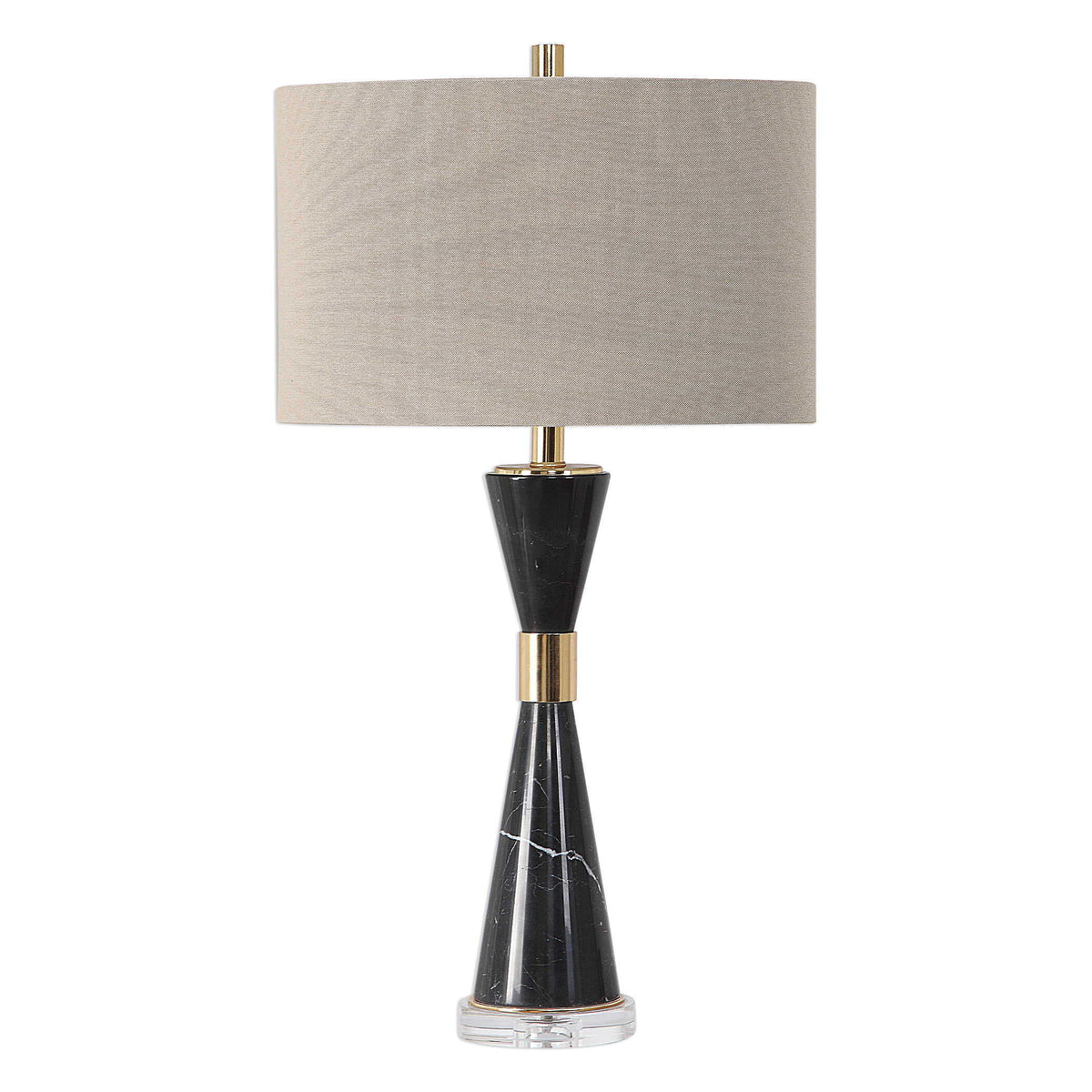 Alastair Marble Table Lamp - Beige / Black by Uttermost - View 3