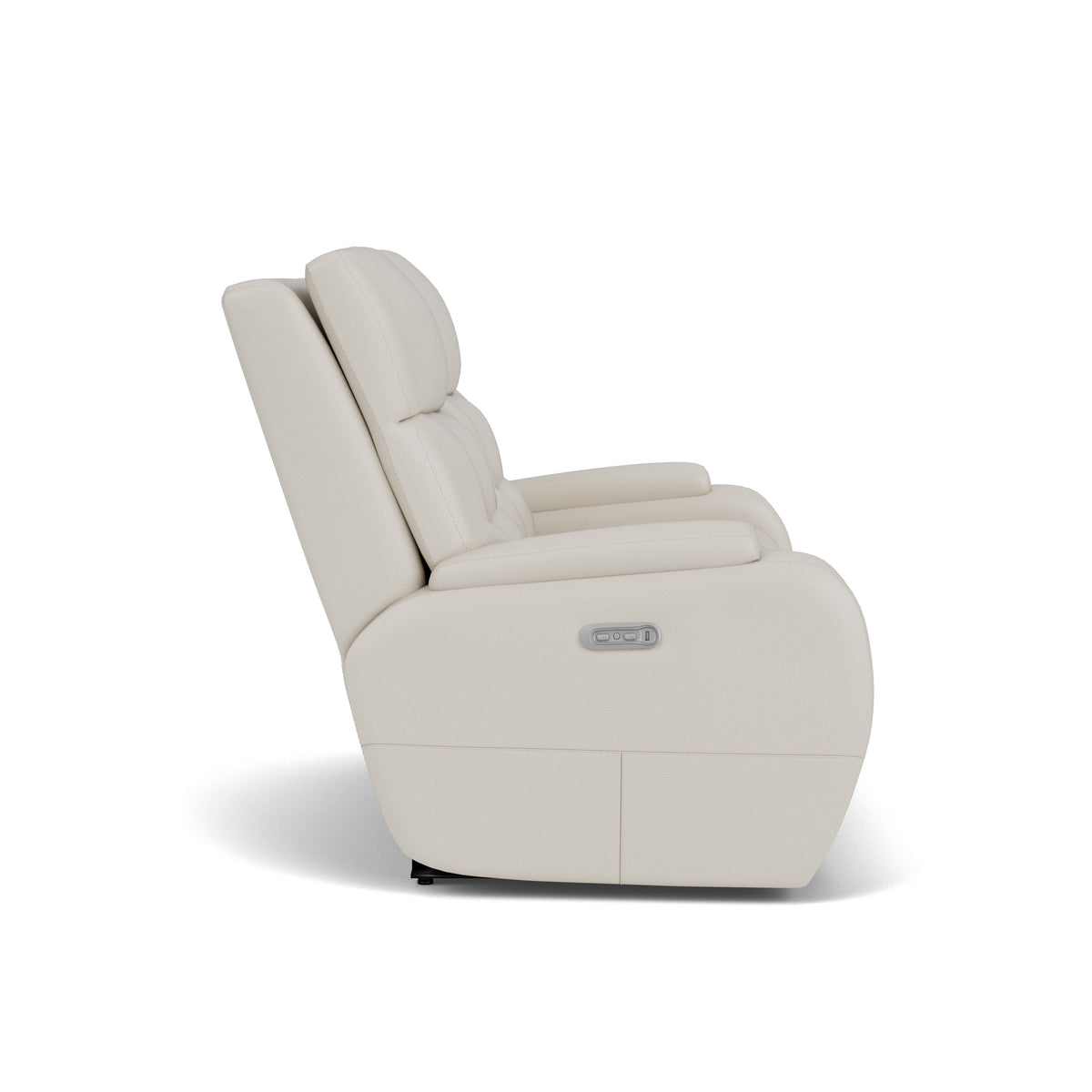Strait Leather Power Reclining Loveseat With Power Headrests | Flexsteel