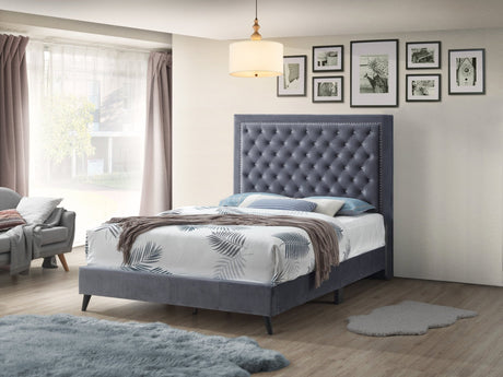 Alba G0608 - QB - UP QUEEN BED , GRAY | Home Elegance USA