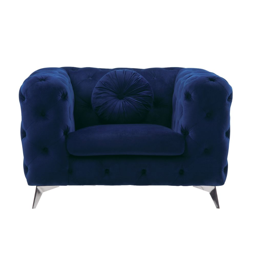 Atronia Chair 54902 Blue Velvet | Acme | Home Elegance USA