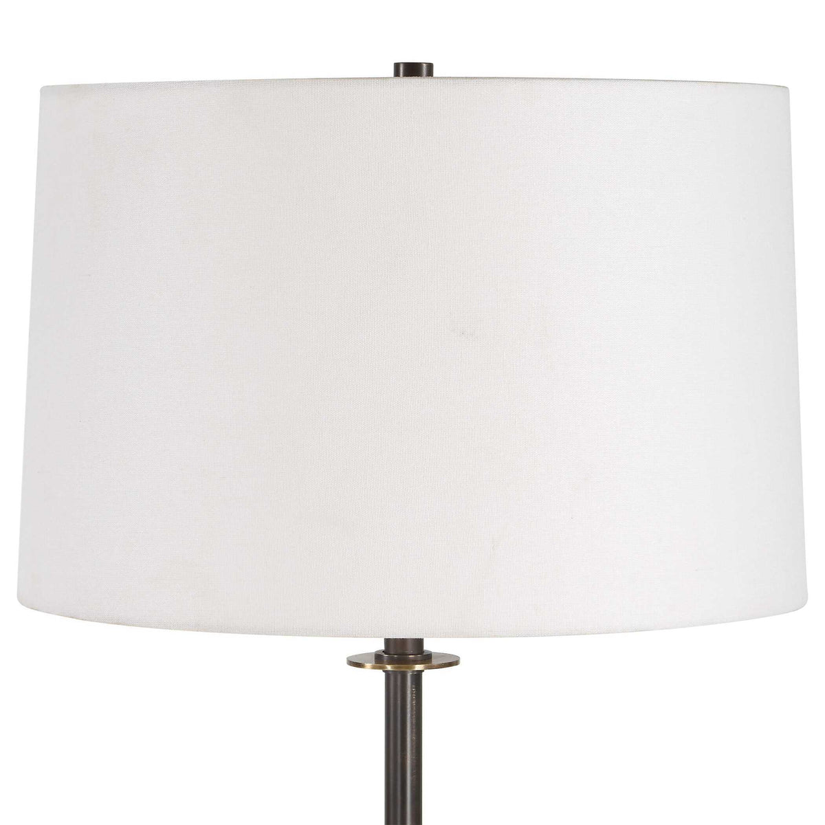 Tallarico Brass & Marble Floor Lamp Black / Bronze / Brown - Black / Dark Brown by Uttermost - View 5