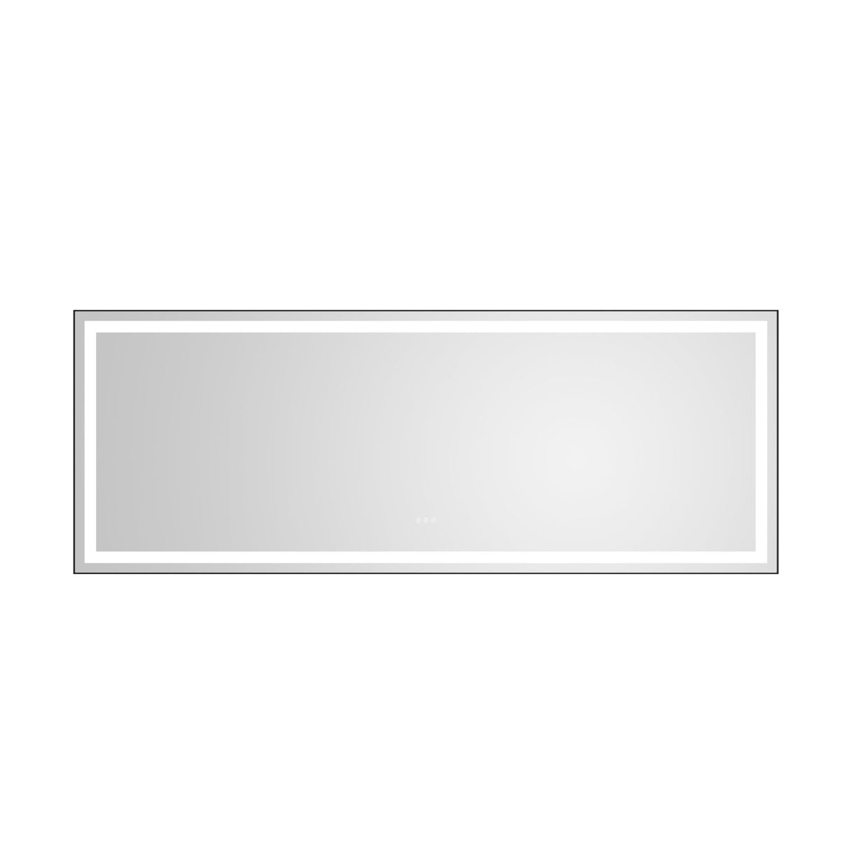 96in. W x36 in. H Framed LED Single Bathroom Vanity Mirror in Polished Crystal Bathroom Vanity LED Mirror with 3 Color Lights Mirror for Bathroom Wall | Home Elegance USA