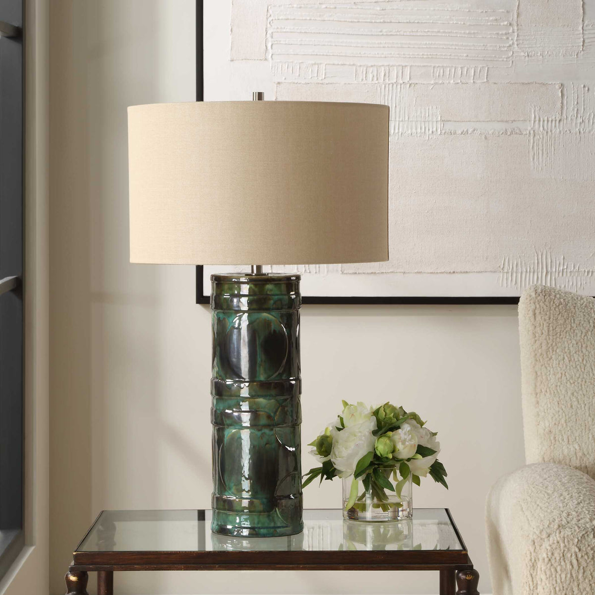 Loch Green Glaze Table Lamp by Uttermost - View 3