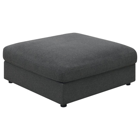 Ottoman - Serene Upholstered Rectangular Ottoman Charcoal