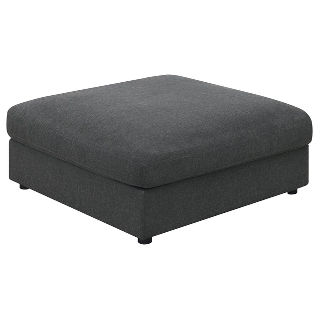 Ottoman - Serene Upholstered Rectangular Ottoman Charcoal