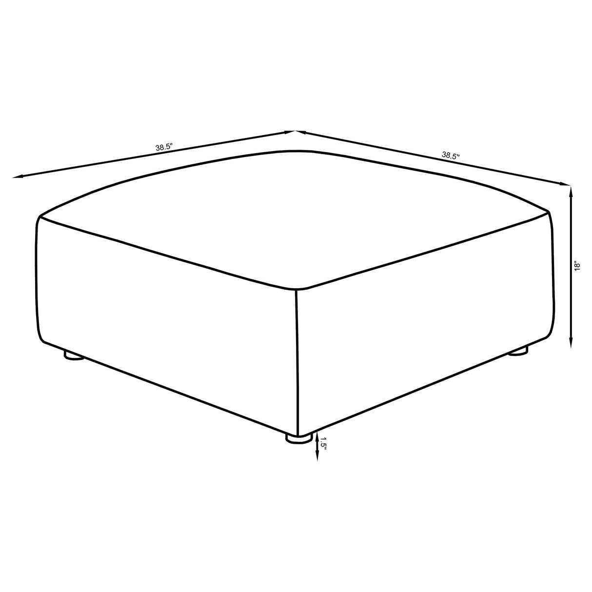 Ottoman - Jennifer Upholstered Ottoman Terracotta