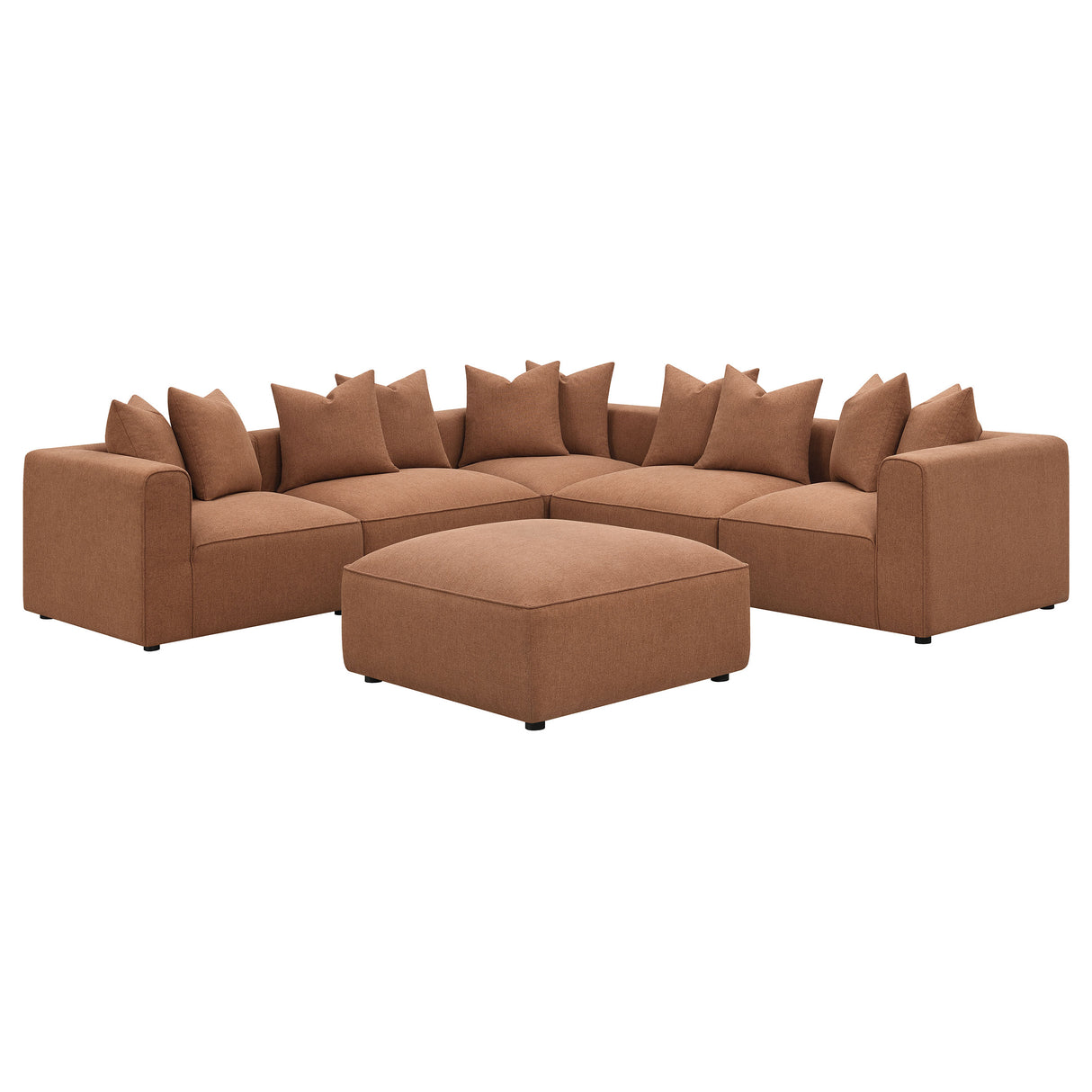 Ottoman - Jennifer Upholstered Ottoman Terracotta