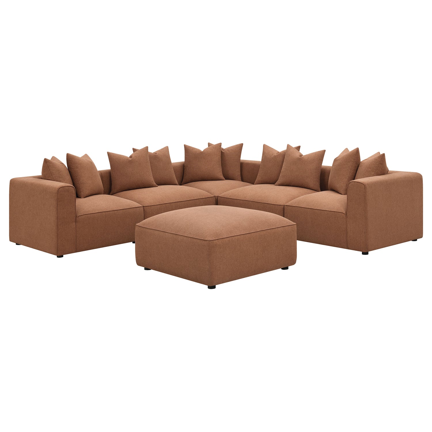 Ottoman - Jennifer Upholstered Ottoman Terracotta