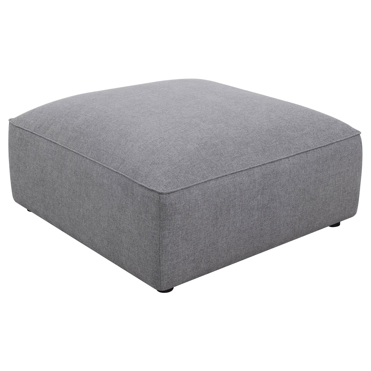 Ottoman - Jennifer Square Upholstered Ottoman Grey