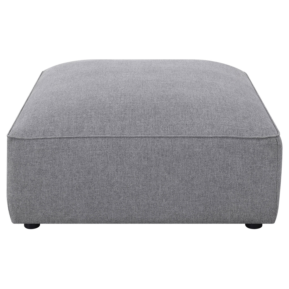Ottoman - Jennifer Square Upholstered Ottoman Grey