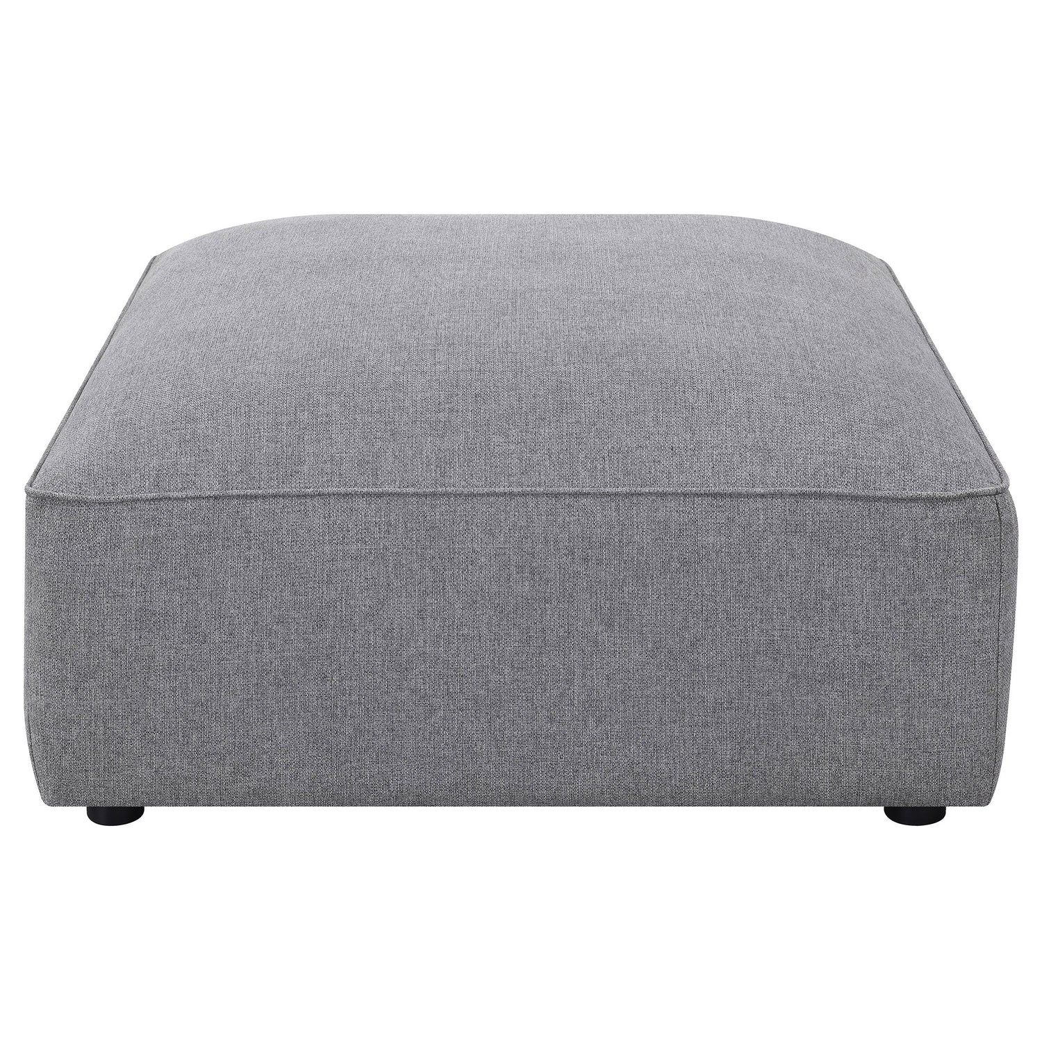 Ottoman - Jennifer Square Upholstered Ottoman Grey