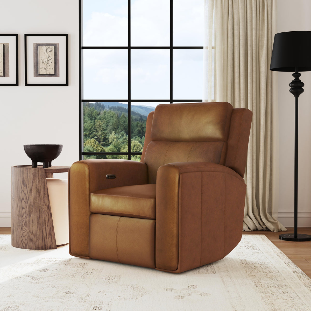 Wyatt Power Recliner With Power Headrest & Lumbar - Canyon | Flexsteel