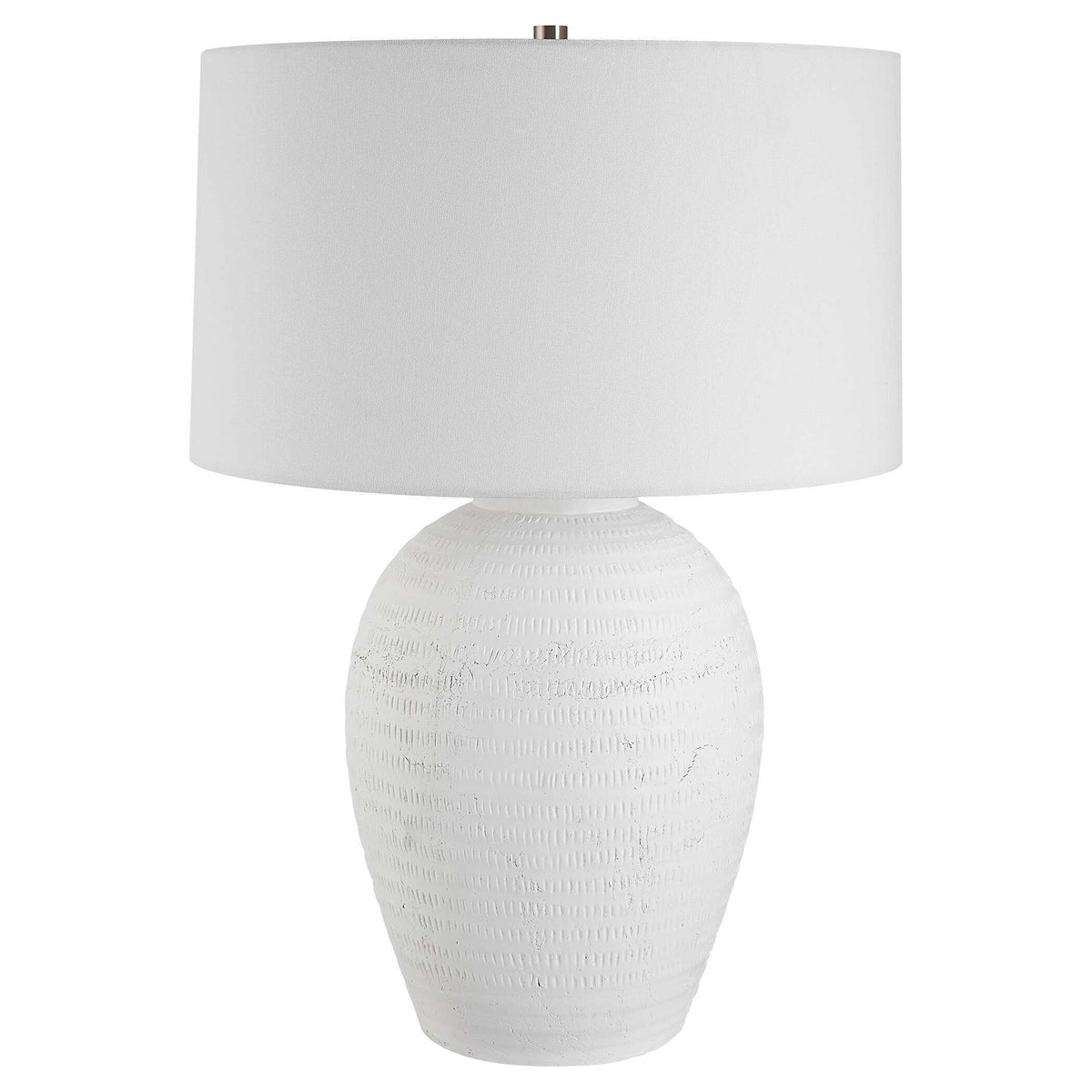 Reyna Chalk Table Lamp - White by Uttermost - View 4