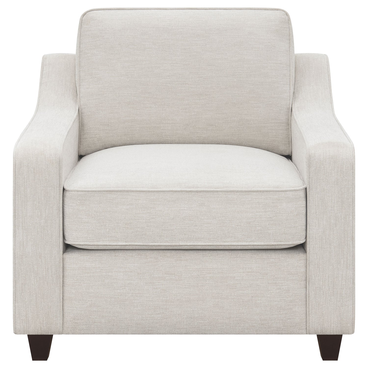 Chair - Christine Upholstered Cushion Back Chair Beige