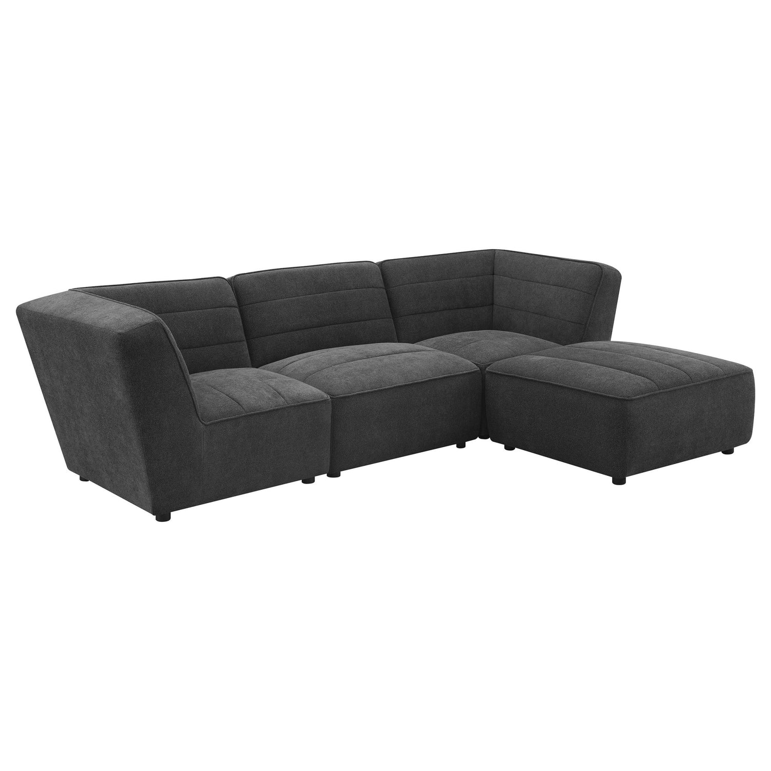 Armless Chair - Sunny Upholstered Armless Chair Dark Charcoal | Coaster | Home Elegance USA